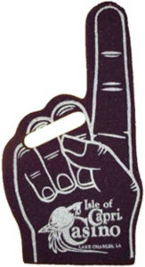 Promotional Foam Hands: 12 inch Gripper Number 1 Foam Hands